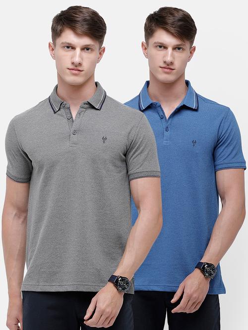 set of 2 solid polo combos t-shirt - 18317894 - Very Small Image - 1