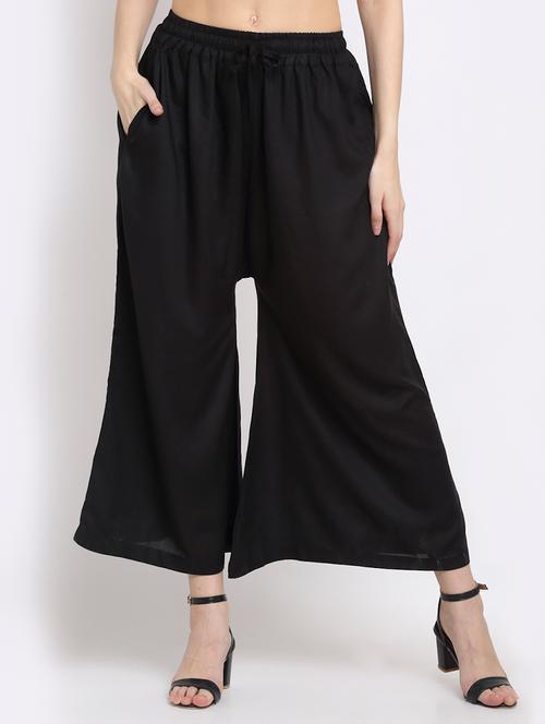black rayon palazzos - 18318069 - Very Small Image - 1