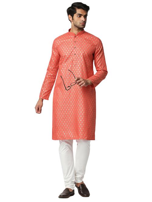 peach printed medium kurta - 18318923 - Very Small Image - 1