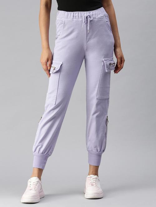 women's high rise solid cargo  - 18319680 - Very Small Image - 1
