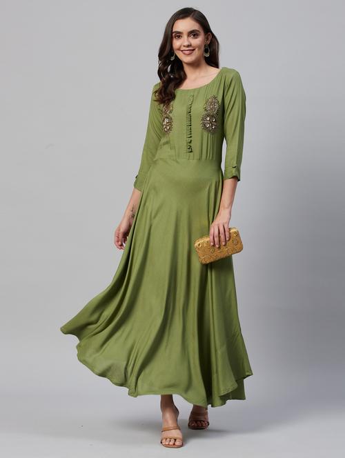 embellished detail flared dress - 18319709 - Very Small Image - 1