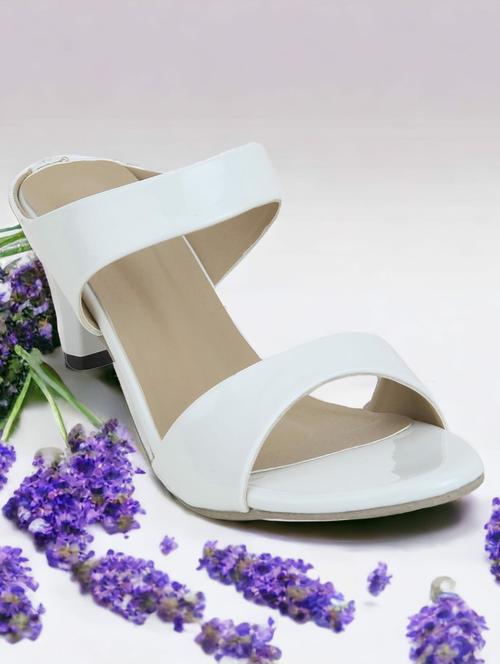 white synthetic slip on sandals - 18320732 - Very Small Image - 1
