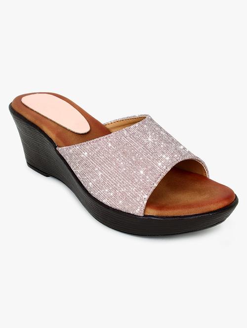 glitzy pink comfortable wedges for women - 18320754 - Very Small Image - 1