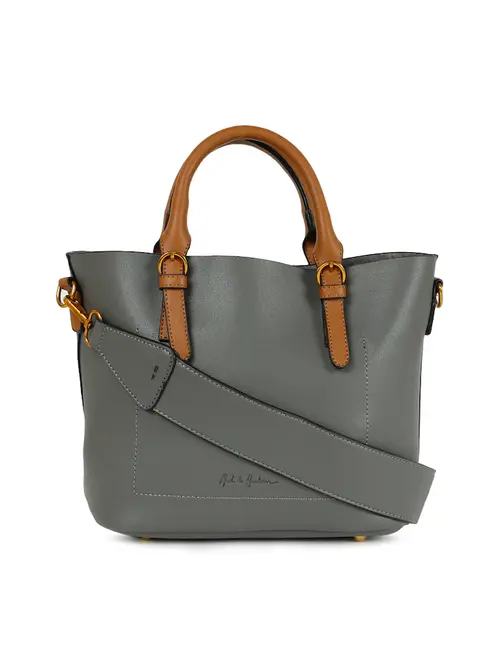 ladies synthetic leather hand purse grey  - 18320971 - Very Small Image - 1