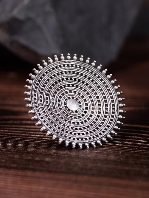 silver brass finger  ring - 18321664 - Very Small Image - 1