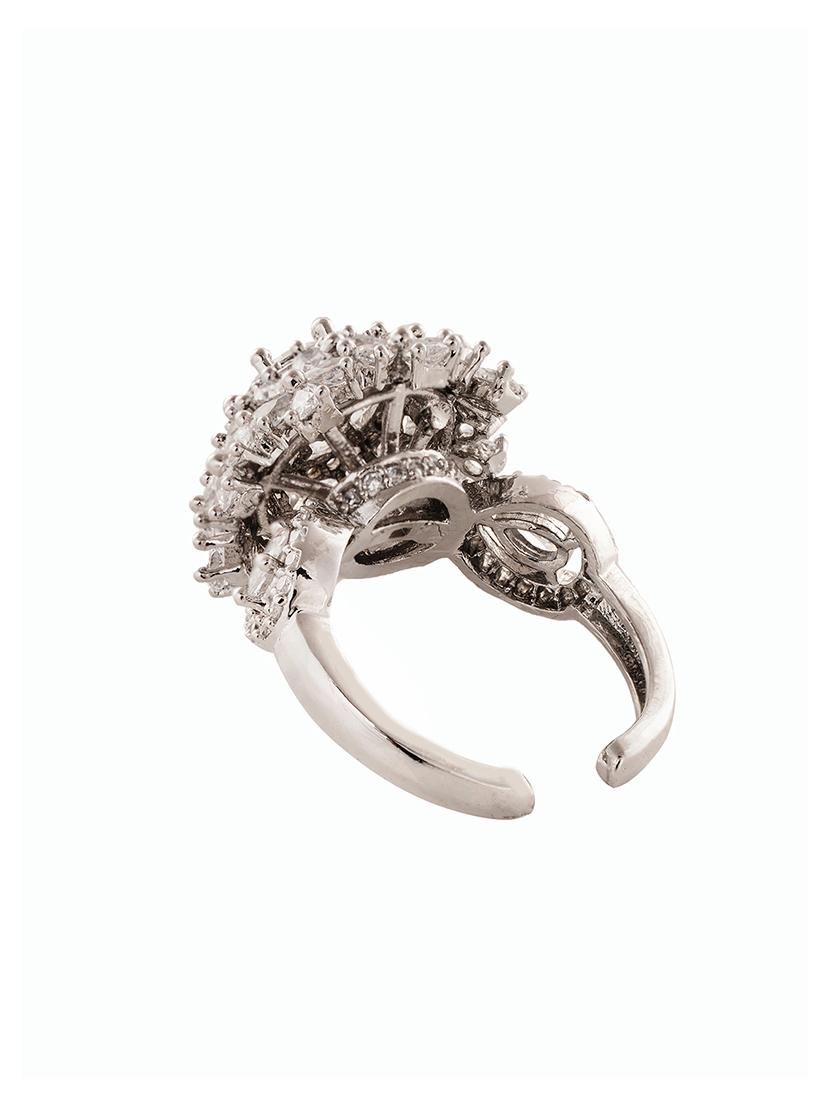 white brass finger ring - 18321675 - Standard Image - 2