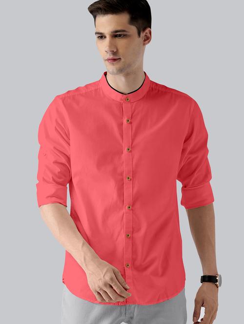 pink solid casual shirt - 18321704 - Very Small Image - 1