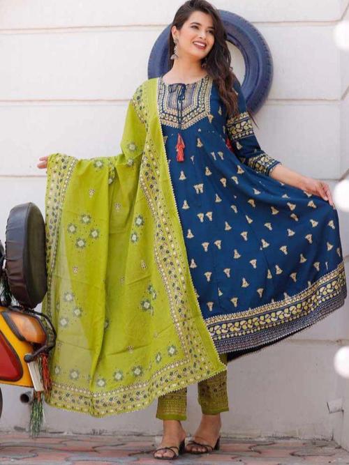 anarkali suit with dupatta  - 18323117 - Very Small Image - 1