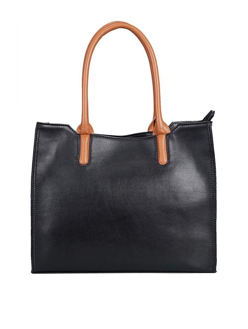 black solid regular handbag - 18323333 - Very Small Image - 1