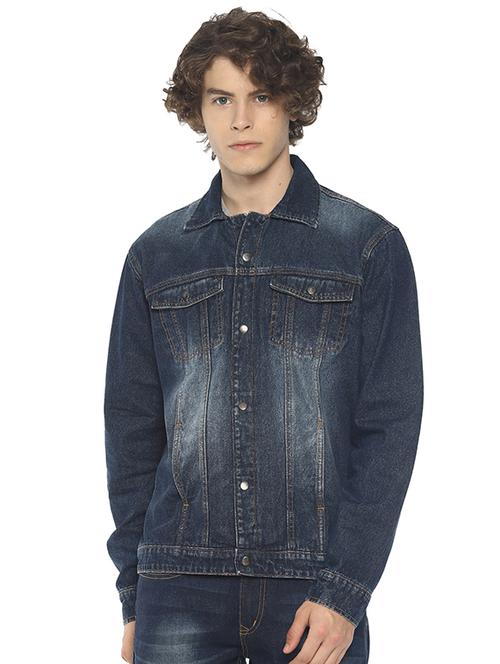 navy blue denim jacket - 18323456 - Very Small Image - 1