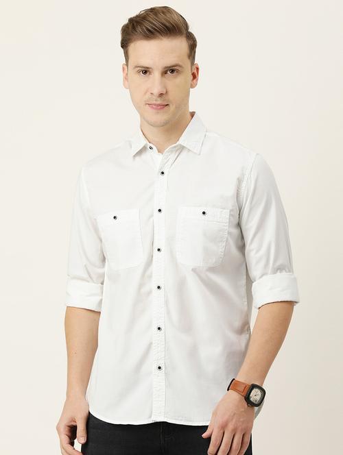 mens solid casual shirt - 18324215 - Very Small Image - 1