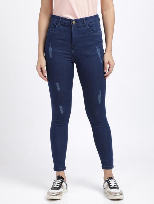 high rise distress wash jean - 18324385 - Very Small Image - 1