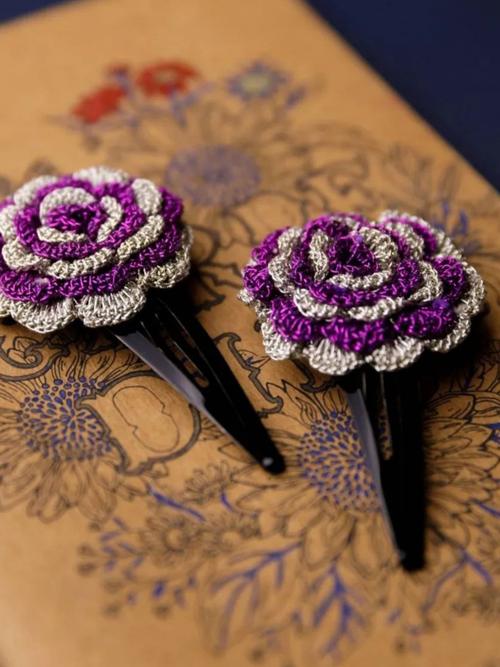 hair accessories flower purple color  - 18324496 - Very Small Image - 1