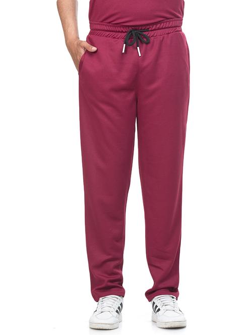 pink solid full length track pant - 18325159 - Very Small Image - 1