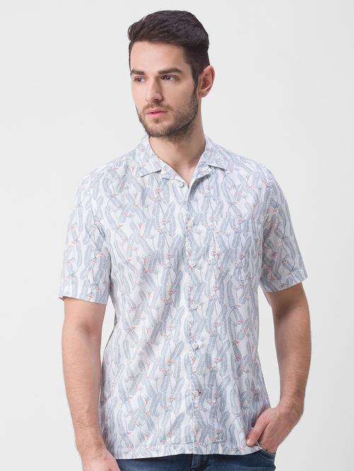 white printed casual shirt - 18326073 - Very Small Image - 1