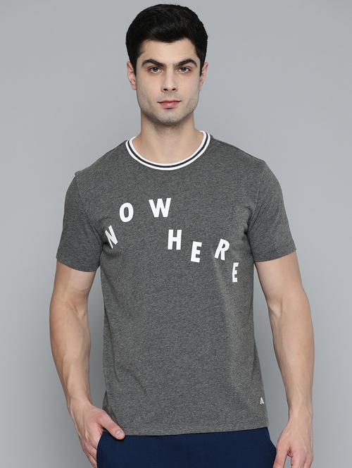 grey chest-printed t-shirt - 18326518 - Very Small Image - 1