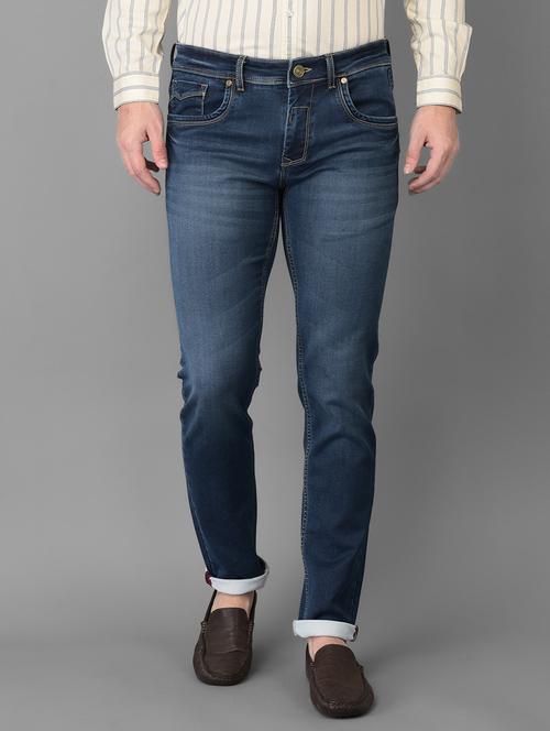 navy-blue light-washed denim jean - 18326639 - Very Small Image - 1