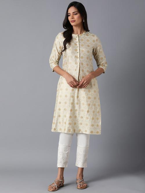 women's straight kurta - 18327069 - Very Small Image - 1