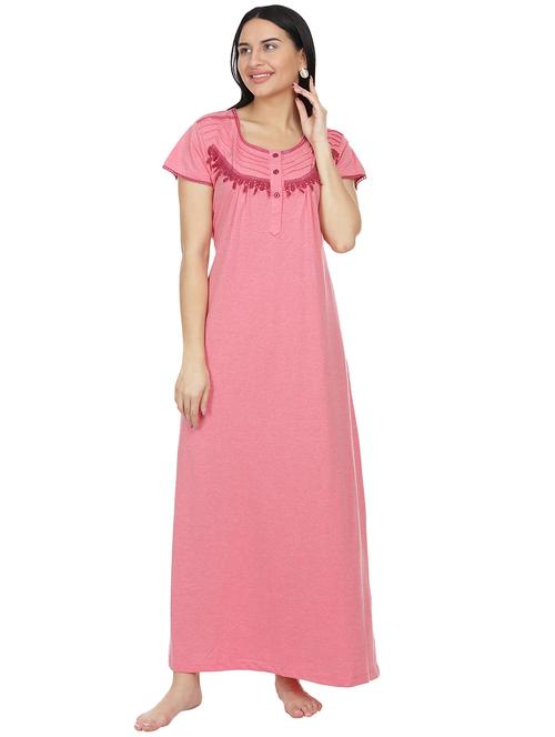 round neck lace detail nighty  - 18327210 - Very Small Image - 1