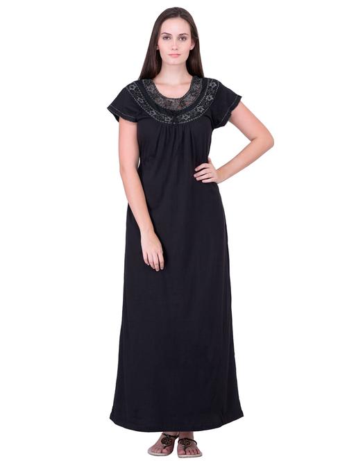 round neck lace detail nighty  - 18327517 - Very Small Image - 1