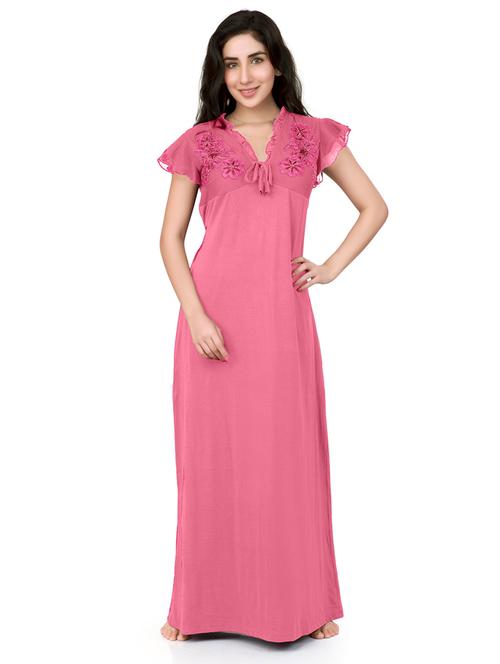 tie back embroidered detail nighty  - 18327568 - Very Small Image - 1