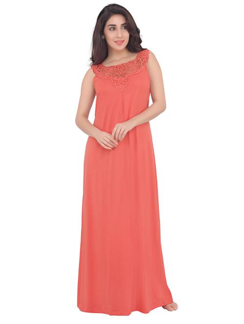 round neck lace detail nighty  - 18327575 - Very Small Image - 1