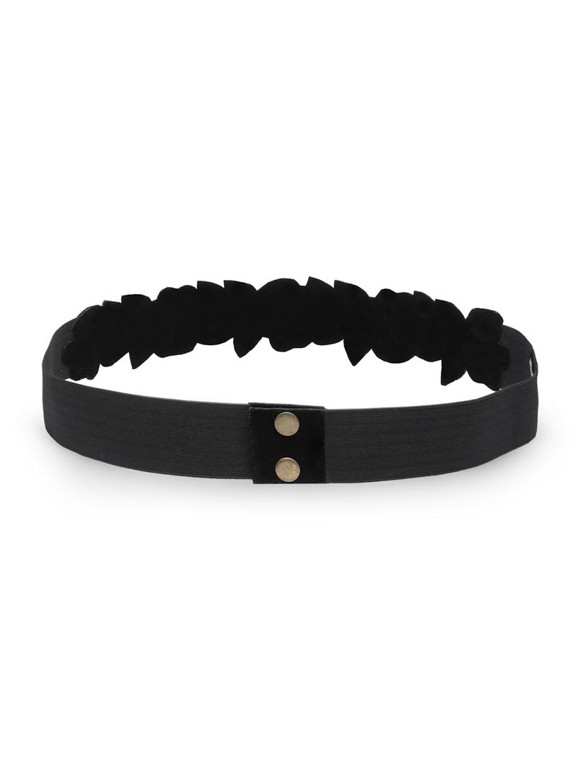 embellished wide belt with elastic & push button closure - 18329211 - Zoom Image - 3