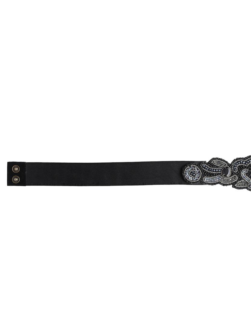 embellished wide belt with elastic & push button closure - 18329212 - Standard Image - 4