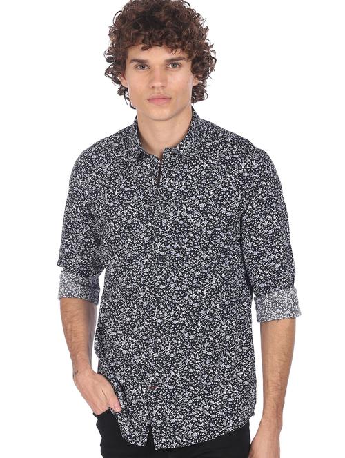 black   printed  casual shirt - 18330646 - Very Small Image - 1