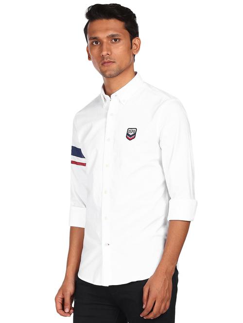 white solid casual shirt - 18330767 - Very Small Image - 1