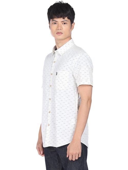 white printed casual shirt - 18331350 - Very Small Image - 1