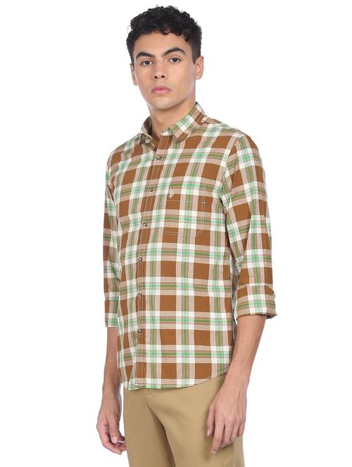 mens checks casual shirt - 18331385 - Very Small Image - 1
