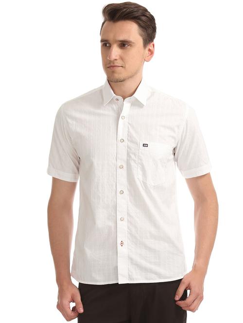 white solid casual shirt - 18332089 - Very Small Image - 1