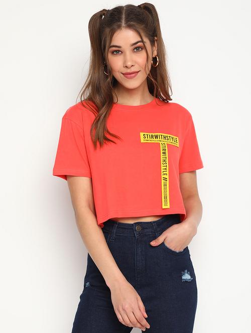solid crop tee - 18332323 - Very Small Image - 1