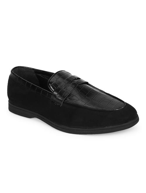 black pu slip on loafers - 18333443 - Very Small Image - 1