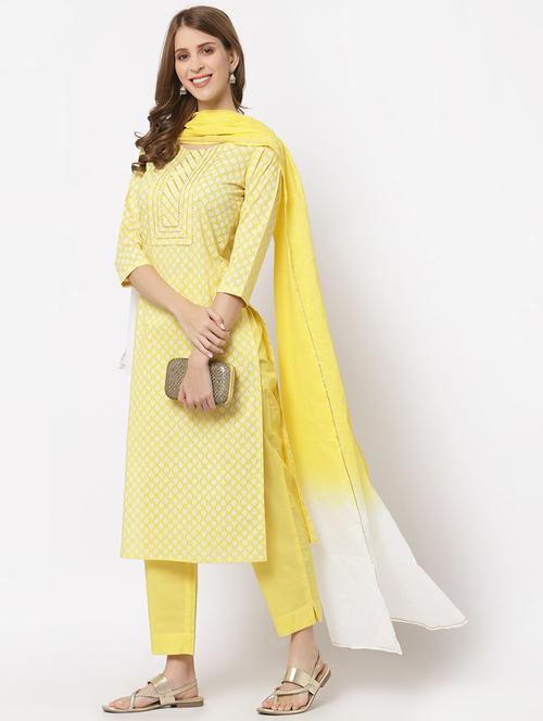 straight pant unstitched suit set - 18333575 - Very Small Image - 1
