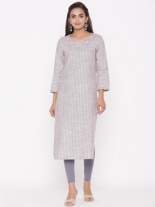 women's straight kurta - 18334438 - Very Small Image - 1