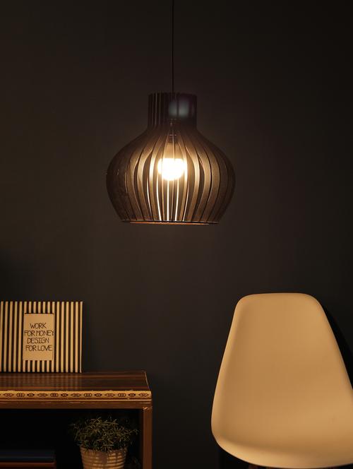 black metal single hanging light by jainsons lights- ra-401-hl-bk - without bulb - 18335459 - Very Small Image - 1
