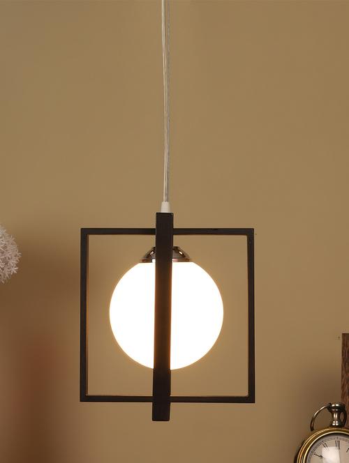 white glass single hanging light by jainsons lights- sq-hl - without bulb - 18335461 - Very Small Image - 1