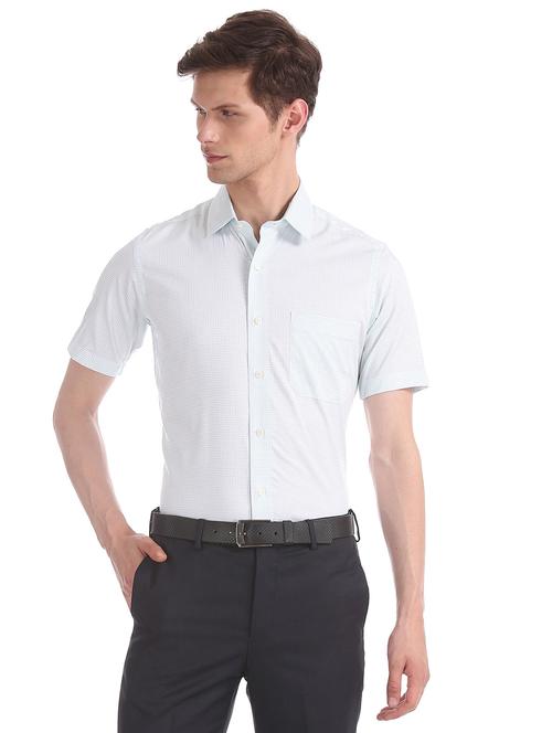 white checkered formal shirt - 18336277 - Very Small Image - 1