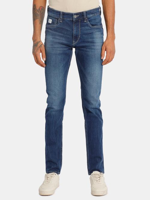 blue stone washed denim jean - 18336386 - Very Small Image - 1