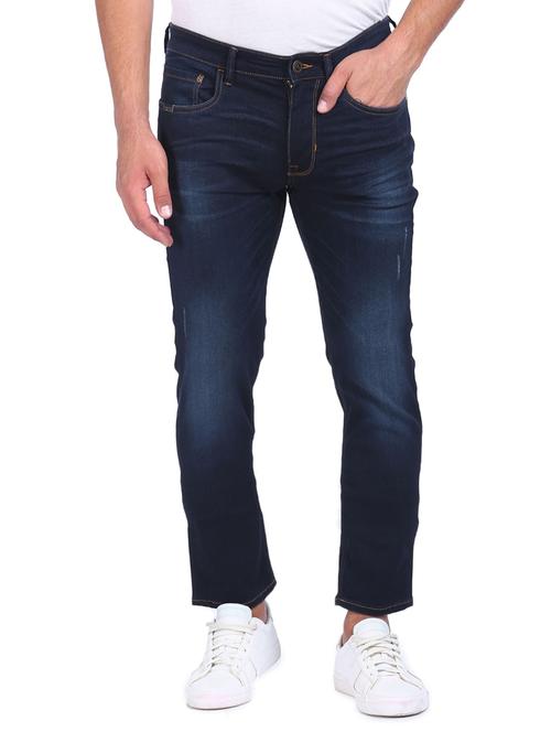 dark blue solid washed jean - 18336404 - Very Small Image - 1