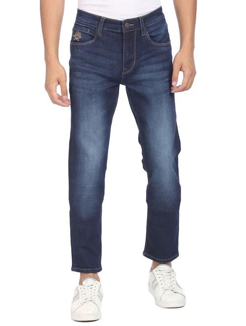 blue stone washed denim jean - 18336553 - Very Small Image - 1