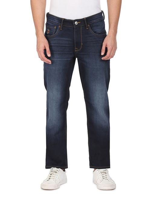 mens straight fit plain jeans - 18336710 - Very Small Image - 1