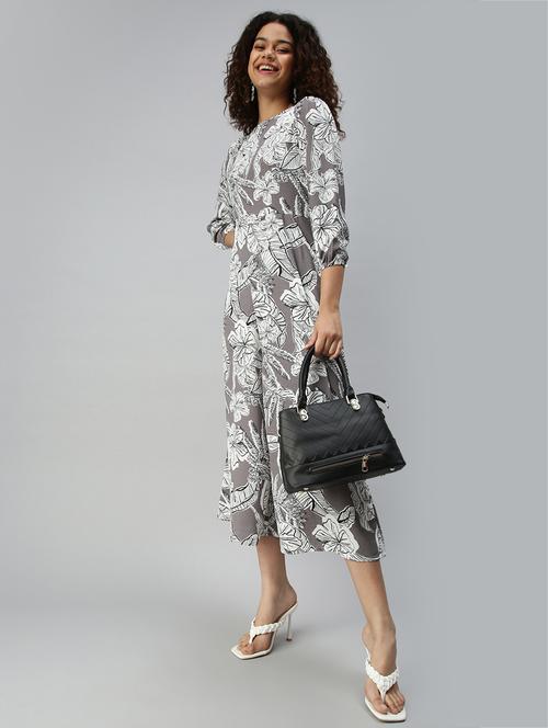 Round Neck Floral Jumpsuit - 18336943 - Very Small Image - 1