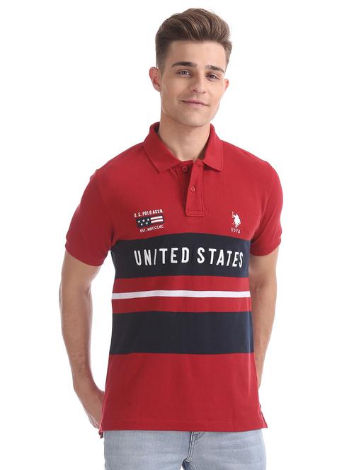 red striped polo t-shirt - 18337713 - Very Small Image - 1