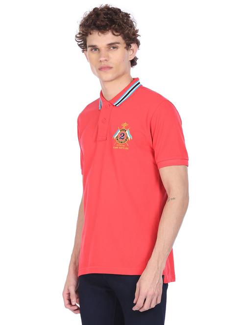 red solid polo t-shirt - 18337899 - Very Small Image - 1