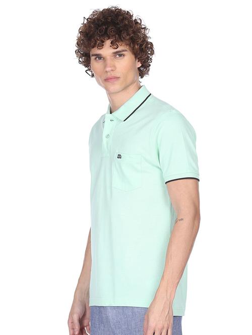 blue solid polo t-shirt - 18337972 - Very Small Image - 1