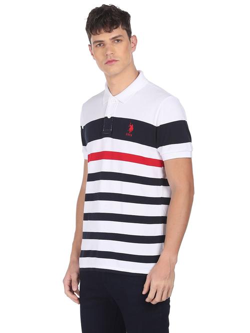 white striped polo t-shirt - 18338005 - Very Small Image - 1