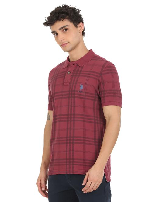 red checked polo t-shirt - 18338149 - Very Small Image - 1